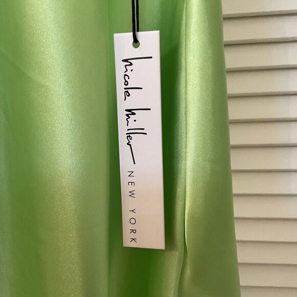 Nicole Miller Lime Green Tank Top Silky, Size XS NWT - Picture 5 of 14